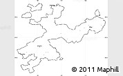 Blank Simple Map of Solothurn, cropped outside
