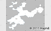 Gray Simple Map of Solothurn, single color outside