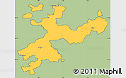 Savanna Style Simple Map of Solothurn, cropped outside