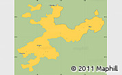 Savanna Style Simple Map of Solothurn, single color outside