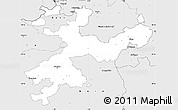 Silver Style Simple Map of Solothurn