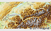 Physical 3D Map of Genferseeregion