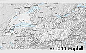 Silver Style 3D Map of Genferseeregion