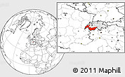 Blank Location Map of Genferseeregion, highlighted country