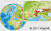 Physical Location Map of Genferseeregion, highlighted country