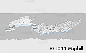 Gray Panoramic Map of Genferseeregion, single color outside