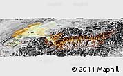 Physical Panoramic Map of Genferseeregion, desaturated