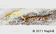 Physical Panoramic Map of Genferseeregion, lighten, semi-desaturated