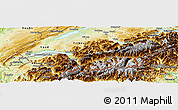 Physical Panoramic Map of Genferseeregion