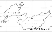 Blank Simple Map of Genferseeregion, cropped outside