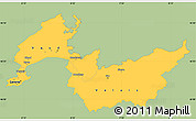 Savanna Style Simple Map of Genferseeregion, single color outside