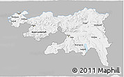 Gray 3D Map of Nordwestschweiz, single color outside