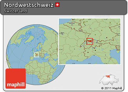 Savanna Style Location Map of Nordwestschweiz