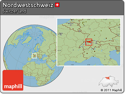 Savanna Style Location Map of Nordwestschweiz