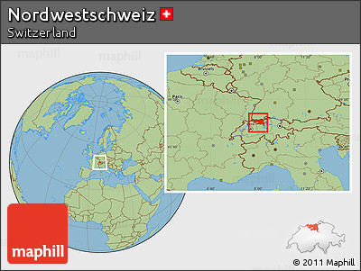 Savanna Style Location Map of Nordwestschweiz