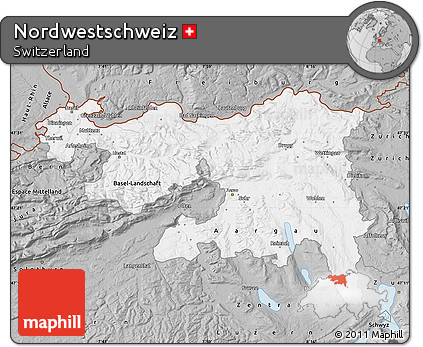 Gray Map of Nordwestschweiz