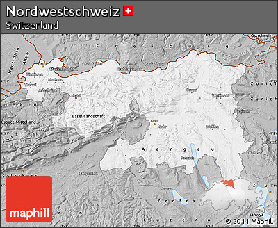 Gray Map of Nordwestschweiz