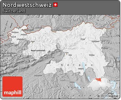 Gray Map of Nordwestschweiz