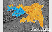 Political Map of Nordwestschweiz, darken, desaturated