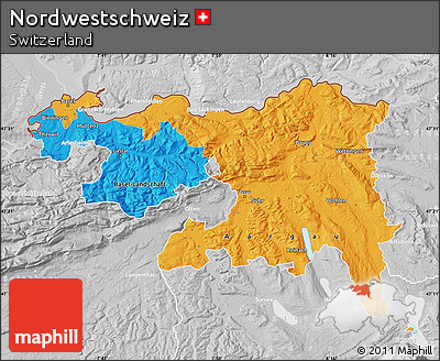 Political Map of Nordwestschweiz, lighten, desaturated