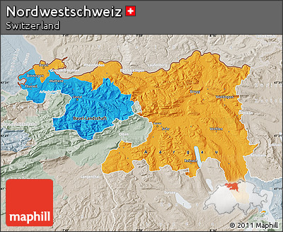 Political Map of Nordwestschweiz, lighten, semi-desaturated