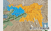 Political Map of Nordwestschweiz, semi-desaturated