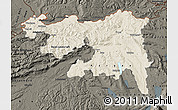 Shaded Relief Map of Nordwestschweiz, darken