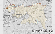 Shaded Relief Map of Nordwestschweiz, desaturated