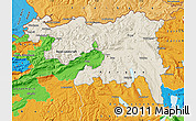 Shaded Relief Map of Nordwestschweiz, political outside