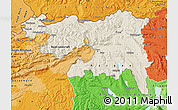 Shaded Relief Map of Nordwestschweiz, political shades outside