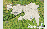 Shaded Relief Map of Nordwestschweiz, satellite outside