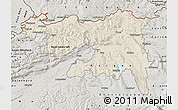 Shaded Relief Map of Nordwestschweiz, semi-desaturated