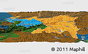 Political Panoramic Map of Nordwestschweiz, darken