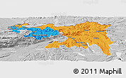 Political Panoramic Map of Nordwestschweiz, lighten, desaturated