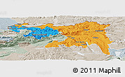 Political Panoramic Map of Nordwestschweiz, lighten, semi-desaturated