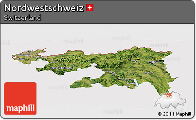 Satellite Panoramic Map of Nordwestschweiz, cropped outside