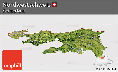 Satellite Panoramic Map of Nordwestschweiz, cropped outside