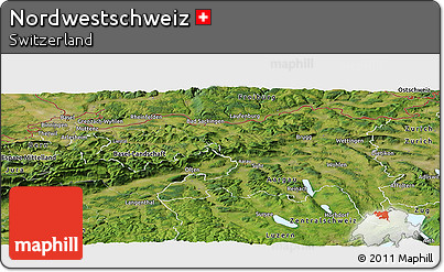 Satellite Panoramic Map of Nordwestschweiz