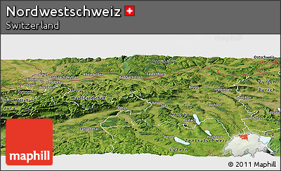 Satellite Panoramic Map of Nordwestschweiz