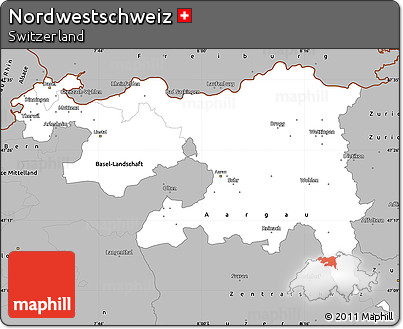 Gray Simple Map of Nordwestschweiz
