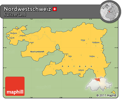 Savanna Style Simple Map of Nordwestschweiz, cropped outside