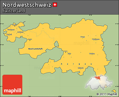 Savanna Style Simple Map of Nordwestschweiz, cropped outside