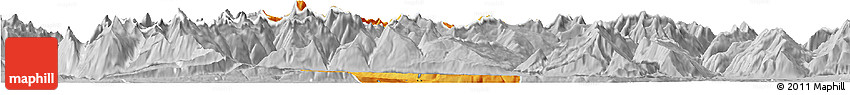 Political Horizon Map of Glarus, lighten, desaturated