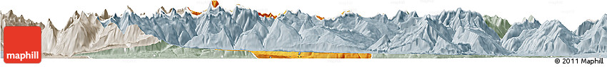 Political Horizon Map of Glarus, lighten, semi-desaturated