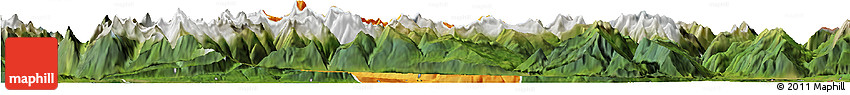 Political Horizon Map of Glarus, satellite outside