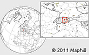 Blank Location Map of Glarus, highlighted country