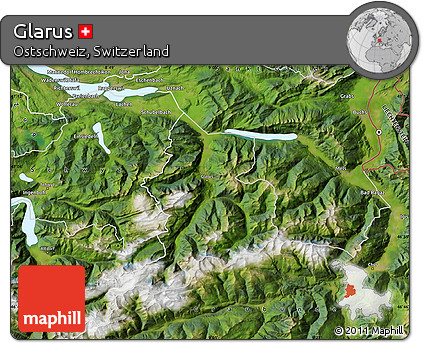 Satellite Map of Glarus