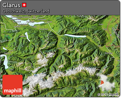 Satellite Map of Glarus