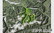 Satellite Map of Glarus, semi-desaturated