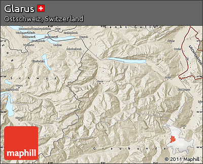 Shaded Relief Map of Glarus